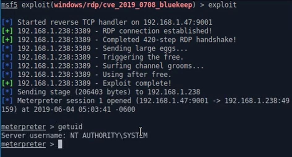 Learn how to find, deal with and penetrate Windows via RDP with BlueKeep exploit